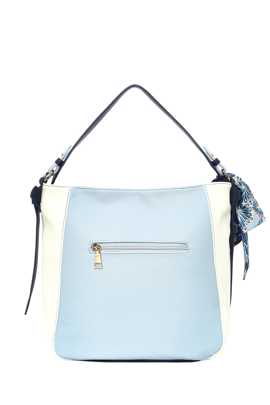 Woman Blue Long-Strap Shoulder Bag