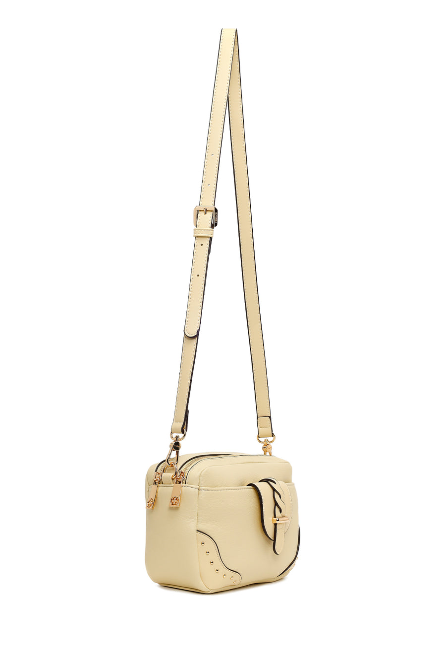 Woman Yellow Long-Strap Crossbody Bag