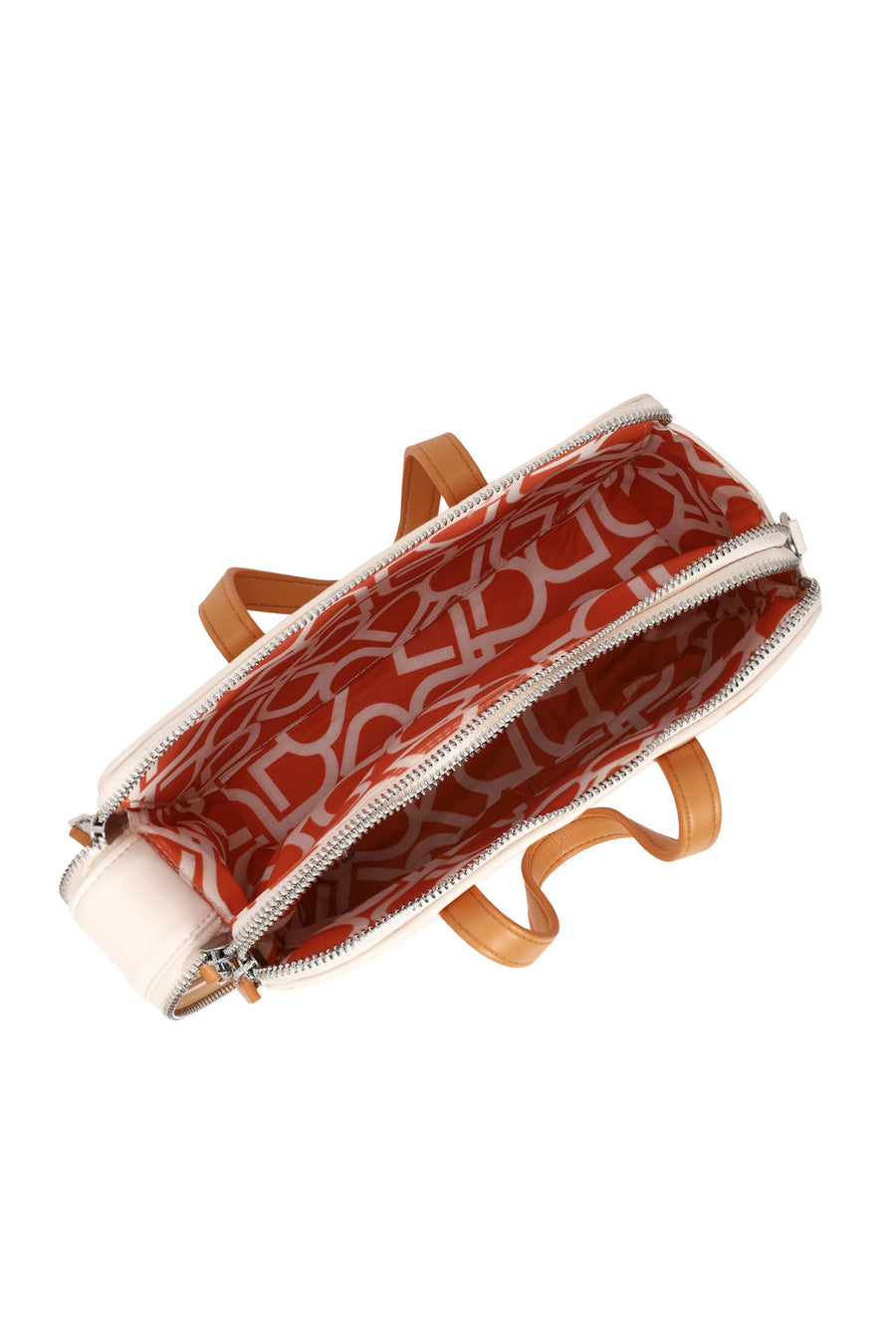 Woman Orange Long-Strap Printed Shoulder Bag