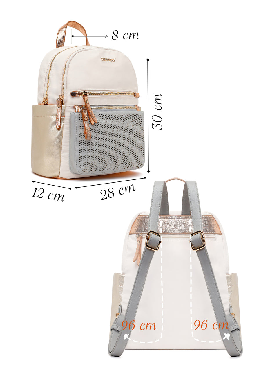 Woman Blue Patterned Casual Backpack