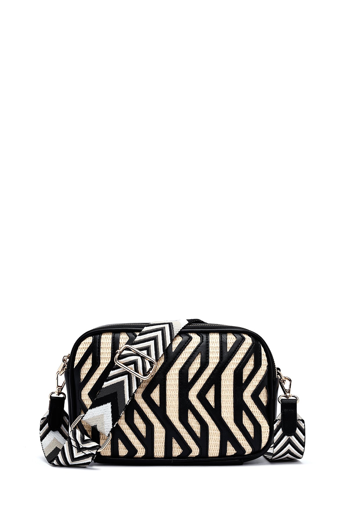 Woman Black Patterned Crossbody Bag 26SBD261214 | Derimod