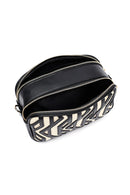 Woman Black Patterned Crossbody Bag | Derimod