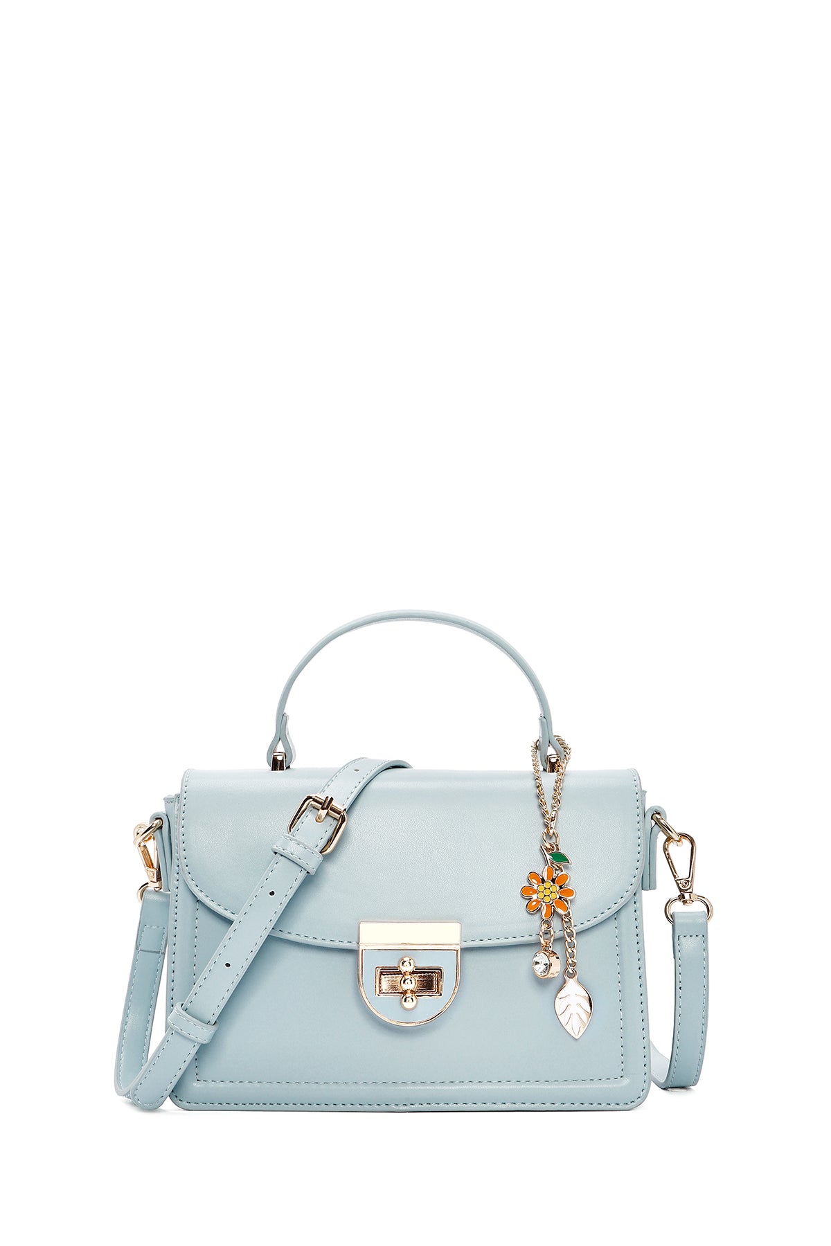 Kadın Mavi Uzun Askılı Aksesuar Detaylı Çapraz Çanta 26SBD261318 | Derimod