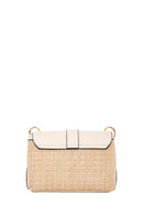 Woman White Long-Strap Straw Shoulder Bag | Derimod