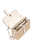 Woman White Long-Strap Straw Shoulder Bag | Derimod