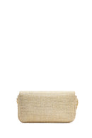 Woman Beige Long Strap Straw Crossbody Bag | Derimod