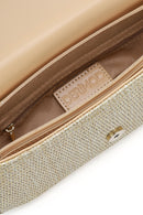 Woman Beige Long Strap Straw Crossbody Bag | Derimod