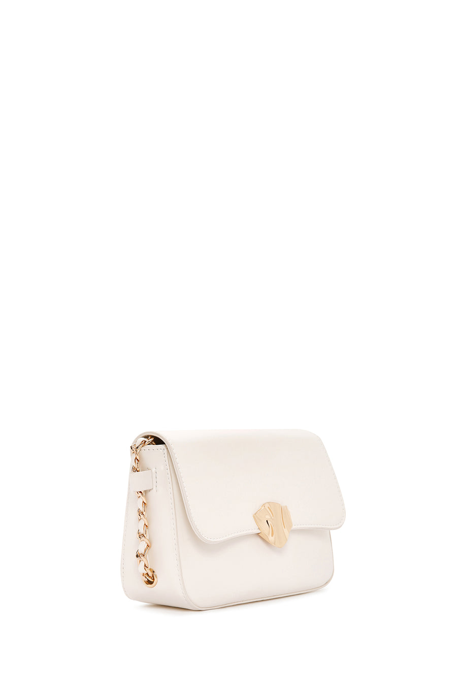 Women's White Chain Strap Crossbody Bag