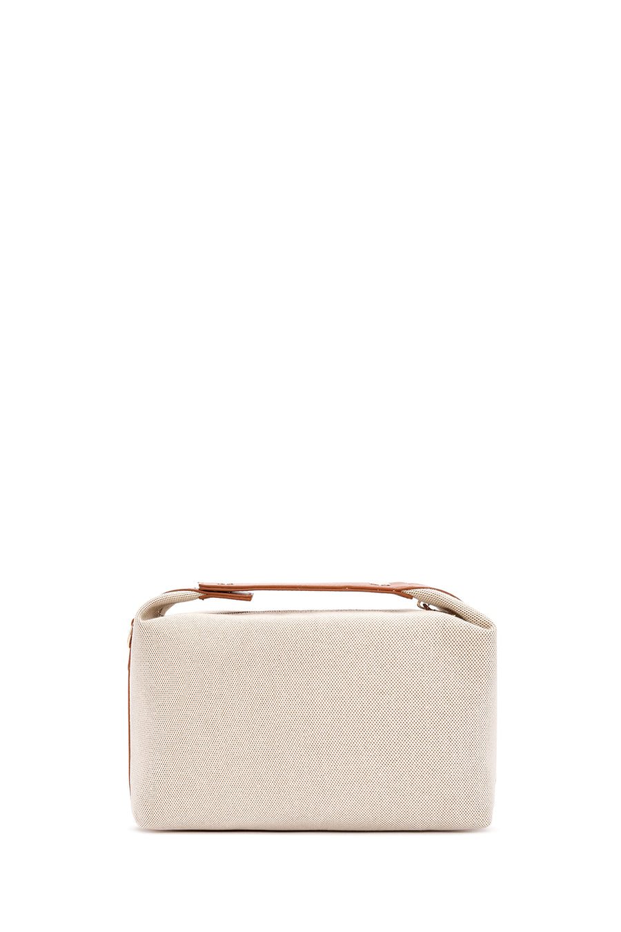 Women's Beige Long Strap Fabric Crossbody Bag
