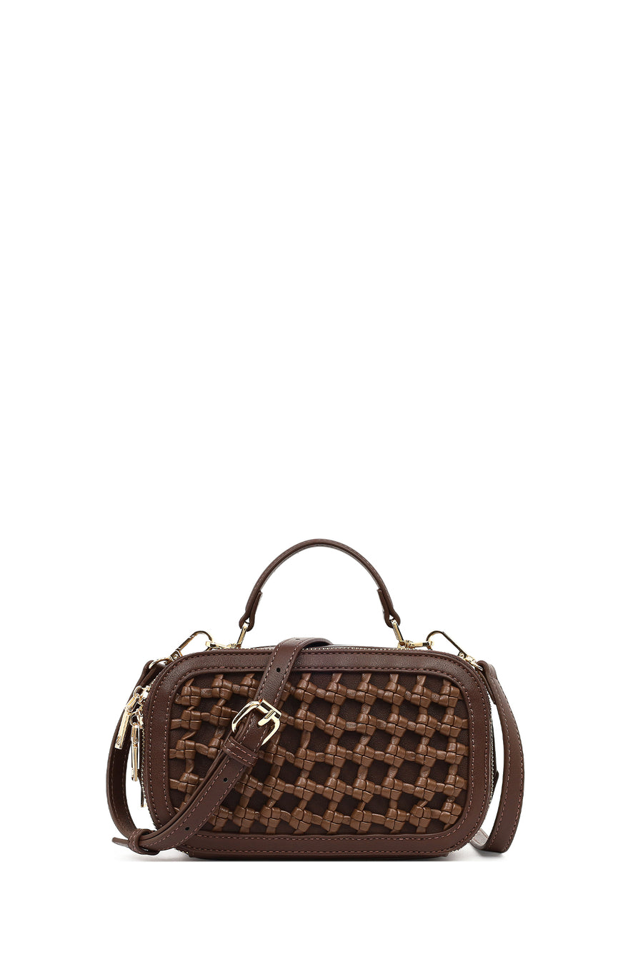Women's Brown Braided Crossbody Bag 26SBD281829 | Derimod