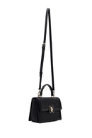 Kadın Siyah Baskılı Uzun Askılı Çapraz Çanta | Derimod