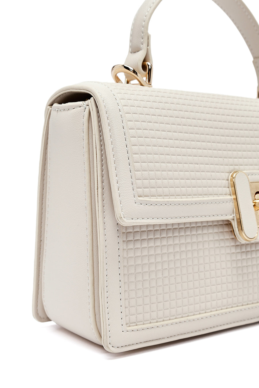 Women's Cream Printed Long Strap Crossbody Bag