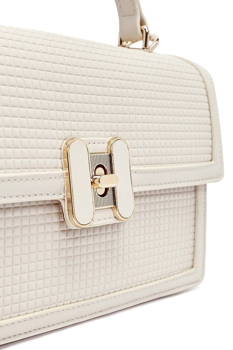 Women's Cream Printed Long Strap Crossbody Bag