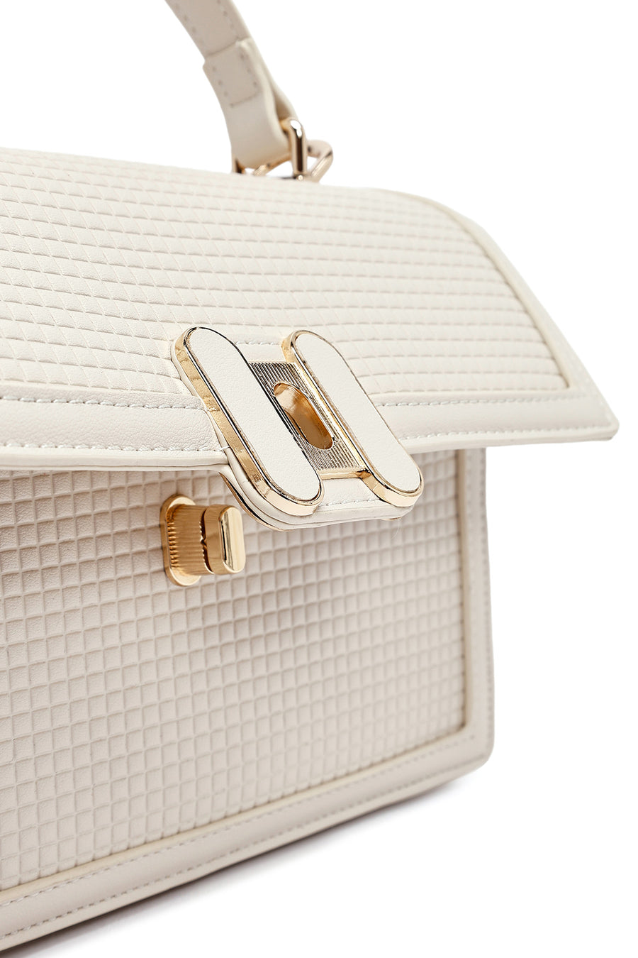 Women's Cream Printed Long Strap Crossbody Bag