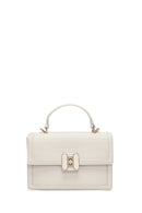 Kadın Krem Baskılı Uzun Askılı Çapraz Çanta | Derimod