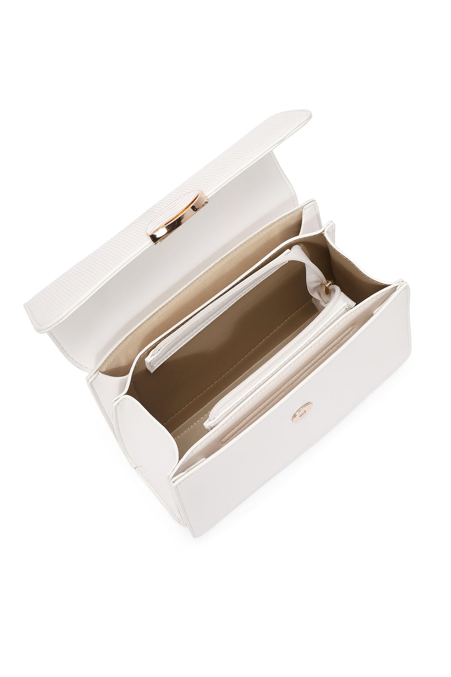 Women's Cream Long Strap Printed Crossbody Bag