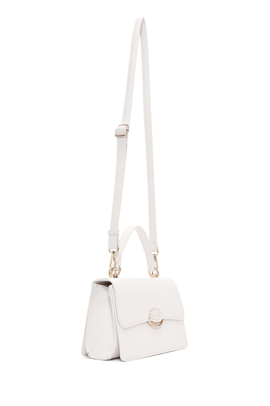 Women's Cream Long Strap Printed Crossbody Bag