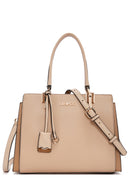 Women's Beige Long Strap Classic Handbag | Derimod