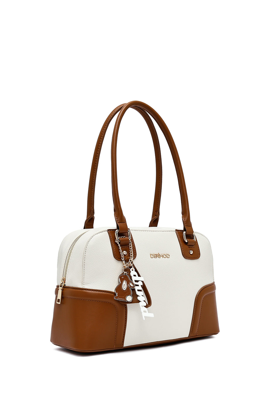 Women's Cream Charm Shoulder Bag