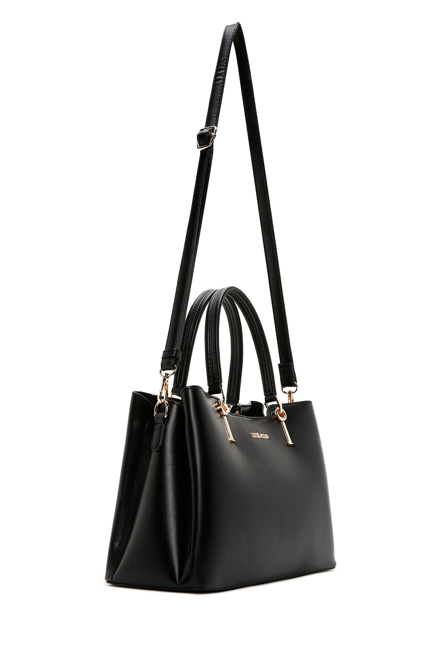 Women's Black Long Strap Classic Handbag