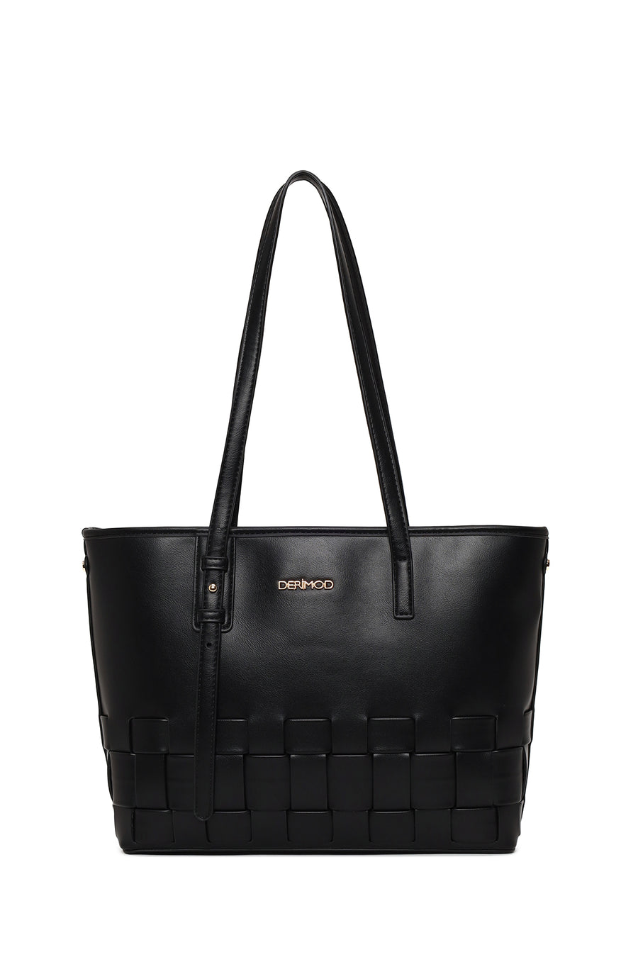 Woman Black Long-Strap Braided Shoulder Bag 26SBD293029 | Derimod