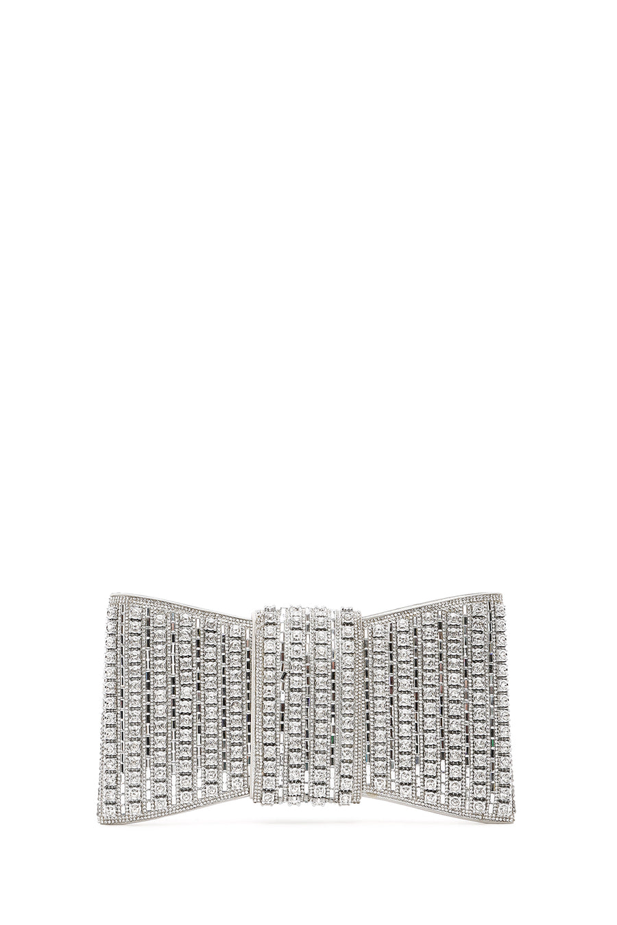Women's Silver Long Strap Embellished Mini Box Dress Bag