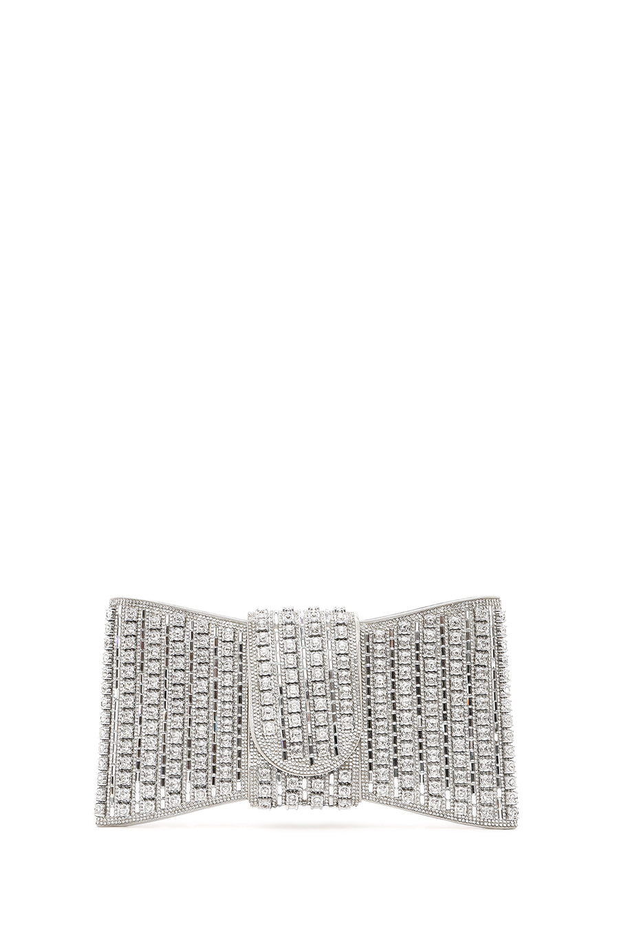 Women's Silver Long Strap Embellished Mini Box Dress Bag