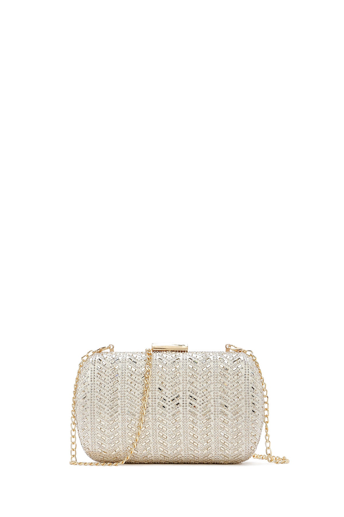 Kadın Altın Zincir Askılı Taşlı Mini Kutu Abiye Çantası 26SBD2953TS | Derimod