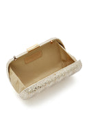 Kadın Altın Zincir Askılı Taşlı Mini Kutu Abiye Çantası | Derimod
