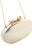 Kadın Altın Zincir Askılı Mini Metalik Kutu Abiye Çantası | Derimod