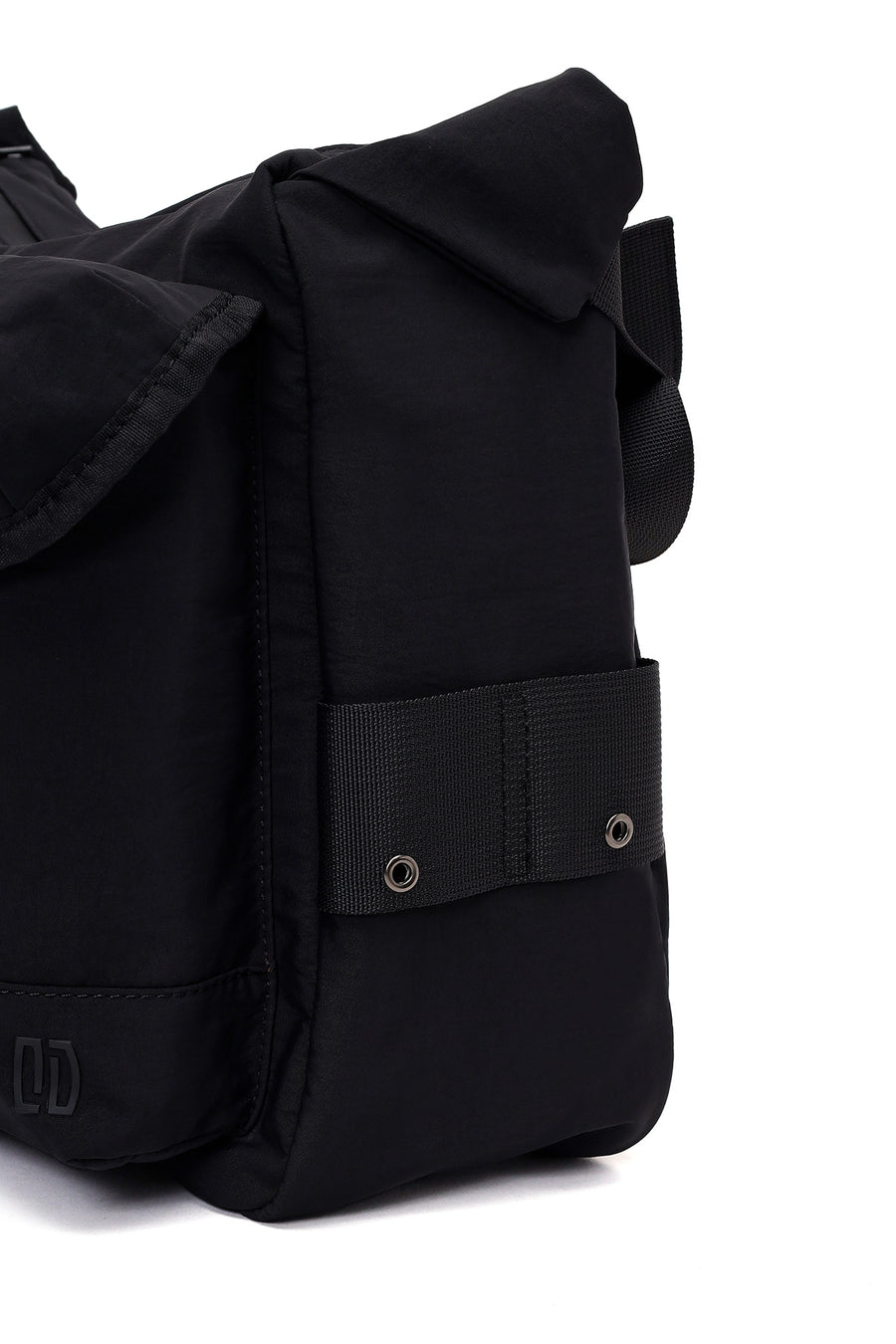 Male Black Fabric Messenger Bag