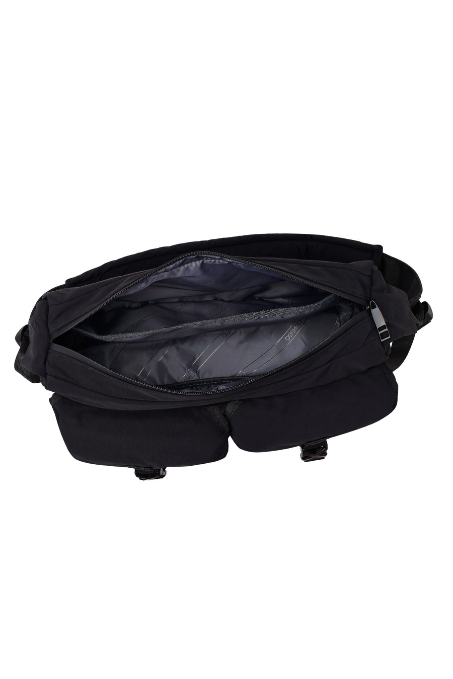 Male Black Fabric Messenger Bag