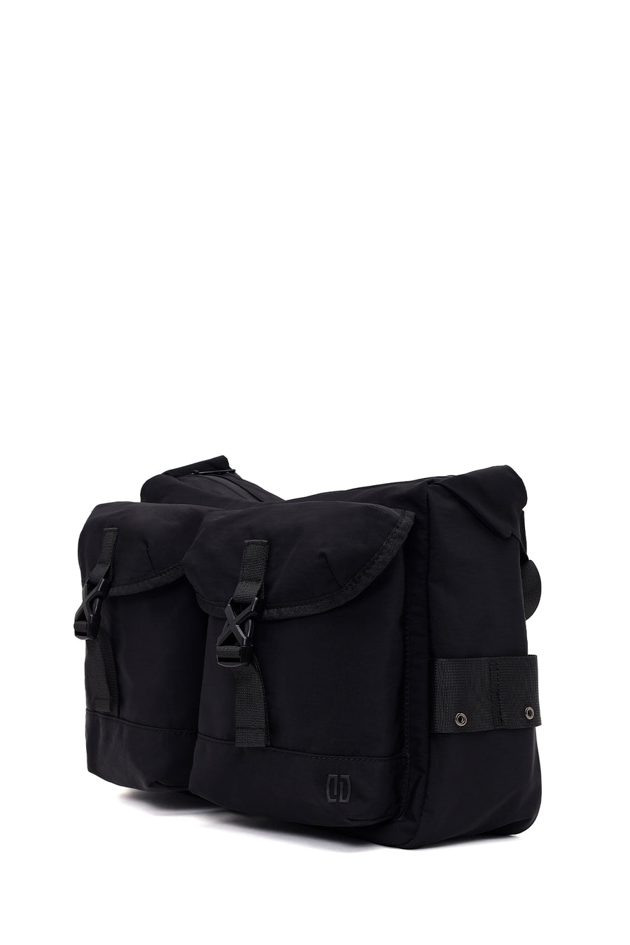 Male Black Fabric Messenger Bag