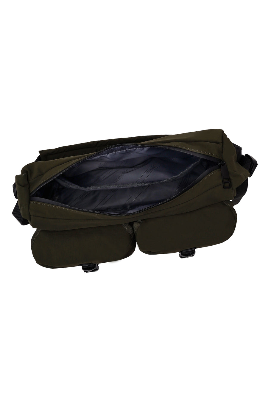 Male Khaki Fabric Messenger Bag