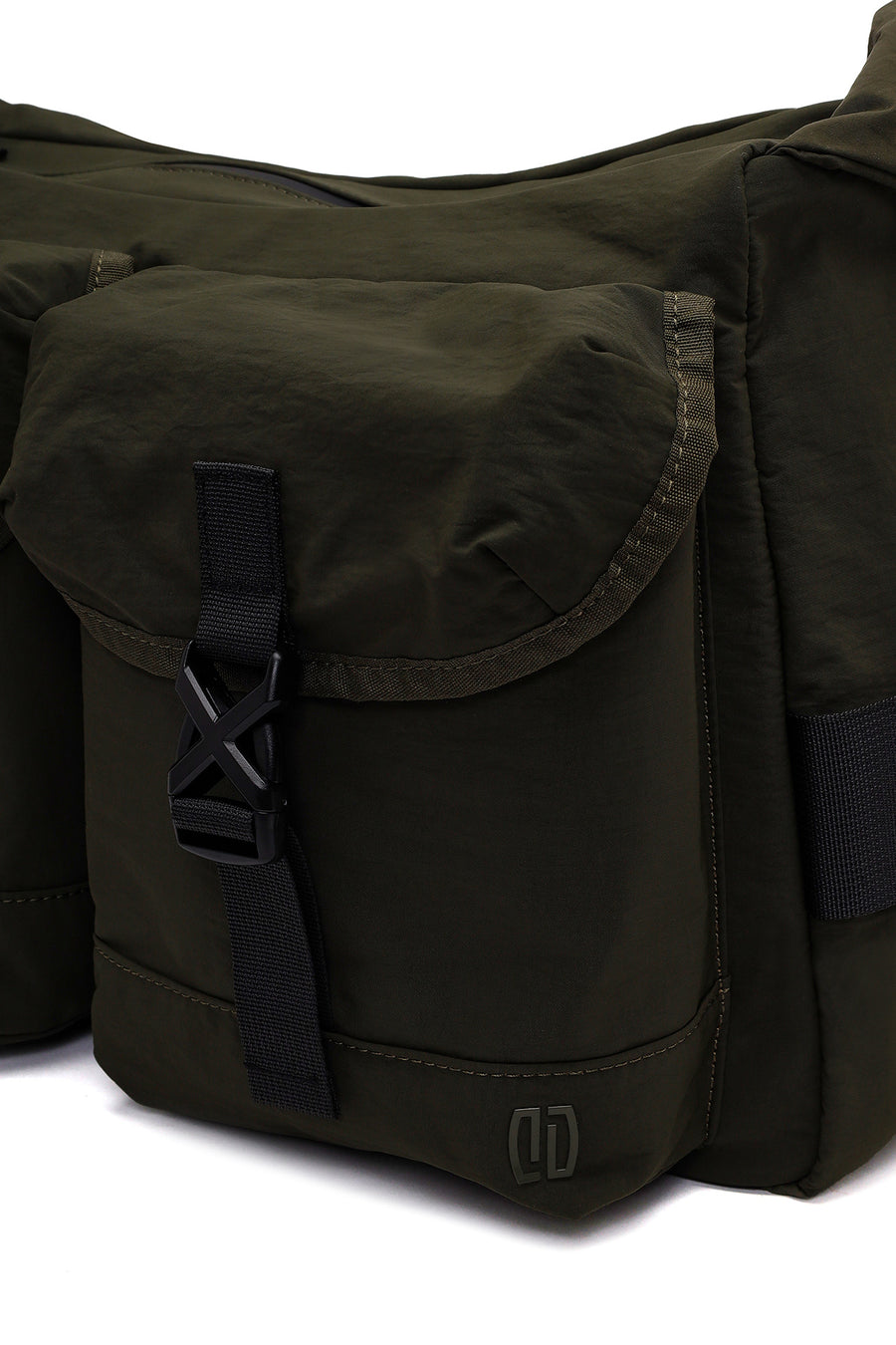 Male Khaki Fabric Messenger Bag
