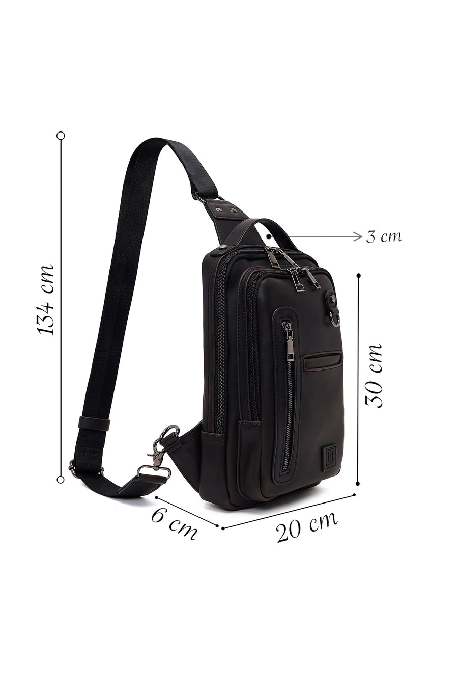 Male Black Mini Crossbody Bag