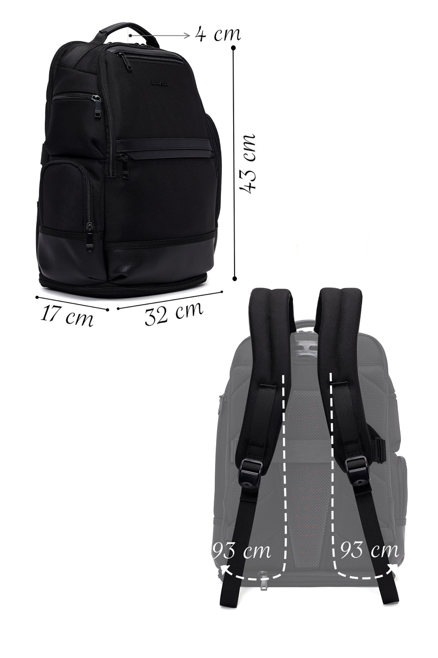 D-Pack Unisex Siyah Sırt Çantası
