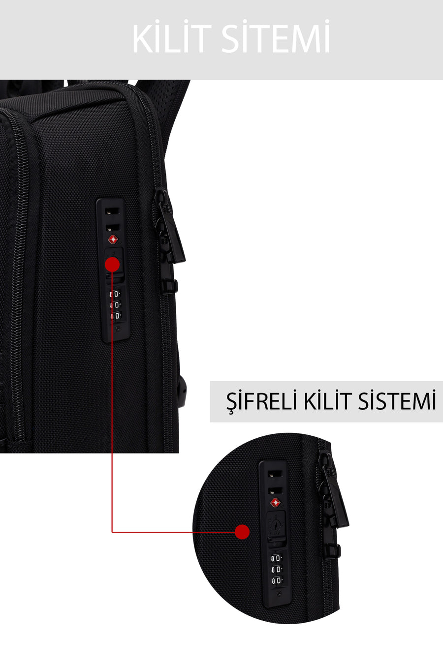 D-Pack Unisex Siyah Sırt Çantası