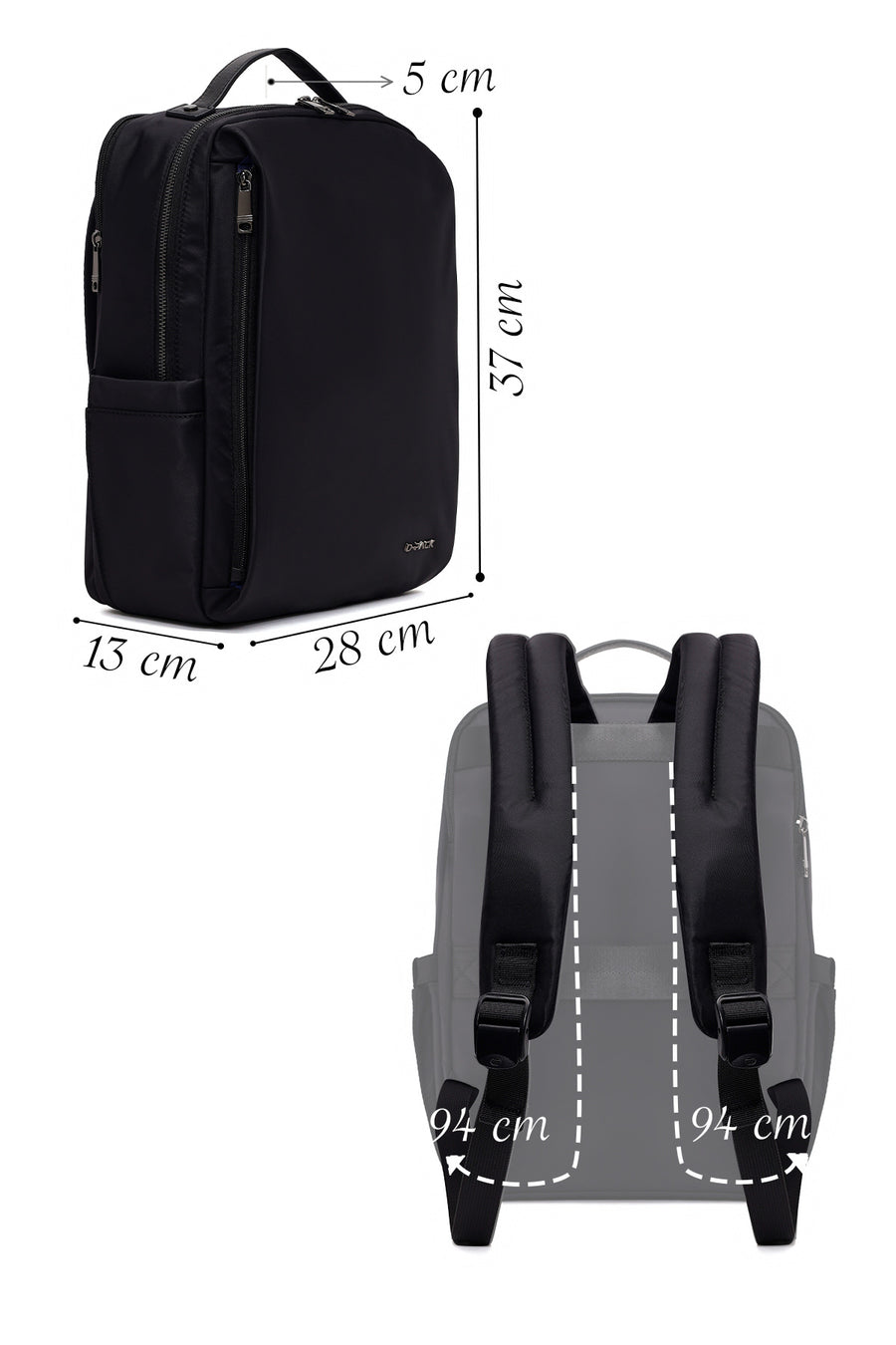 D-Pack Unisex Siyah Sırt Çantası