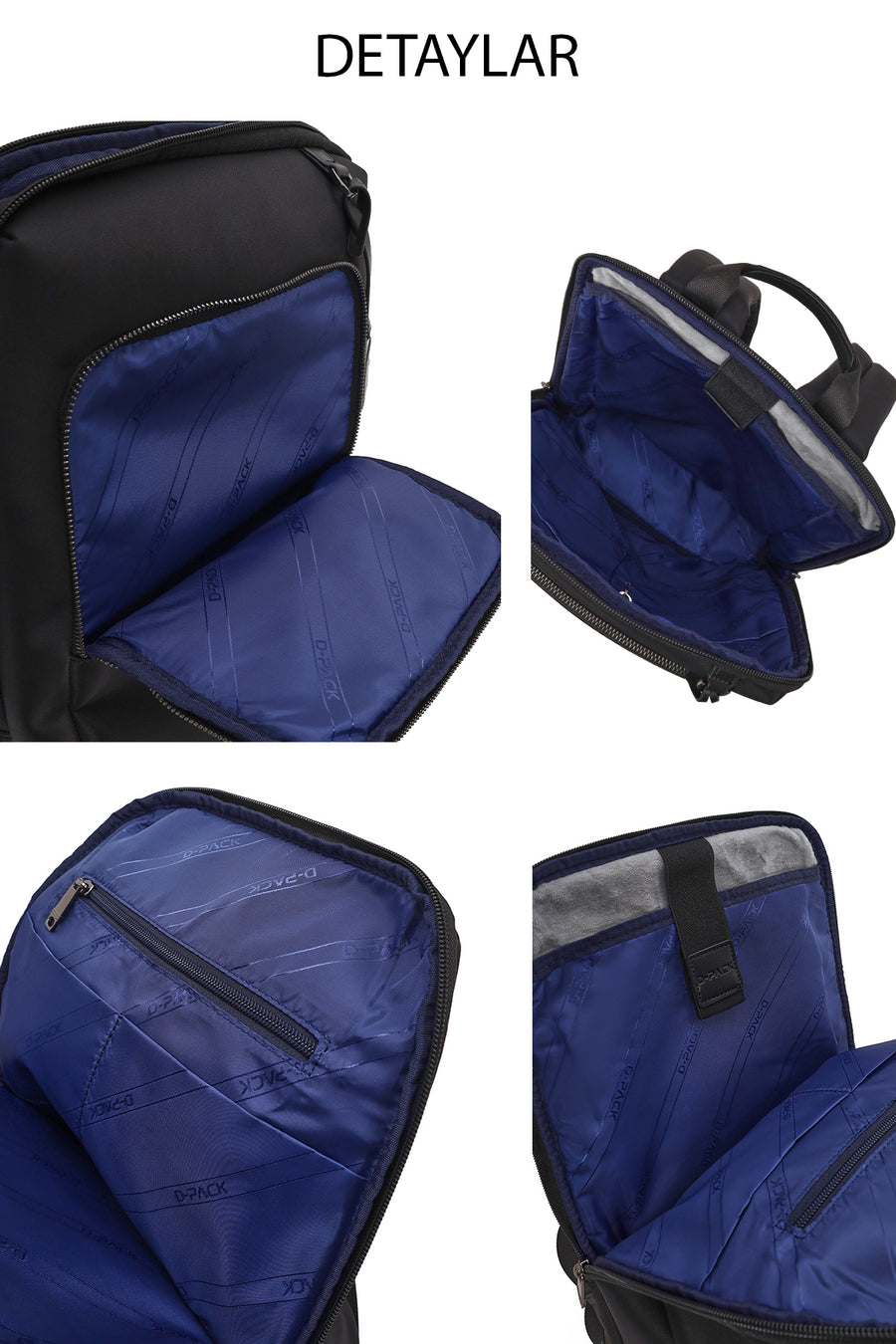 D-Pack Unisex Siyah Sırt Çantası