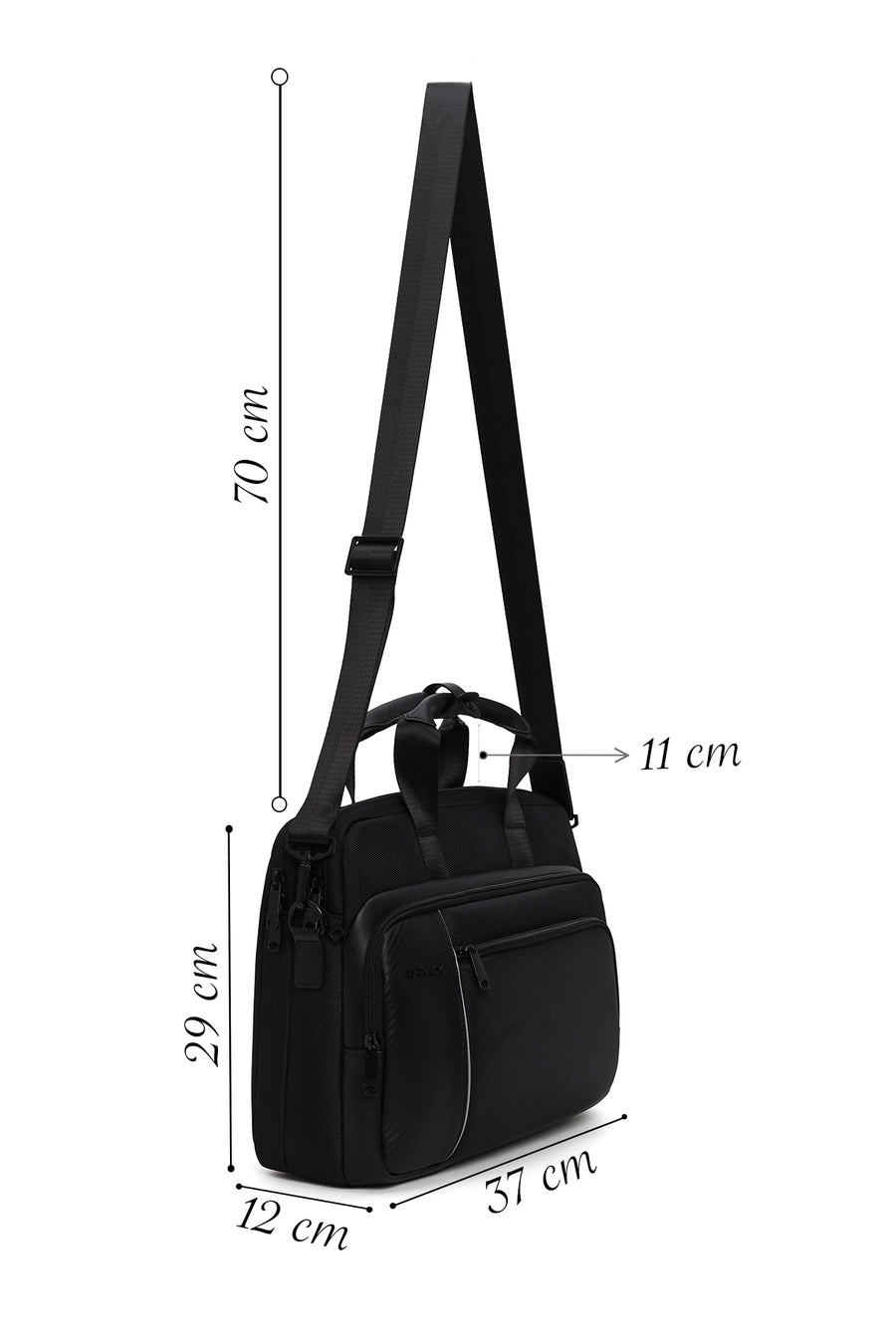 D-Pack Erkek Siyah Kumaş Evrak Çantası