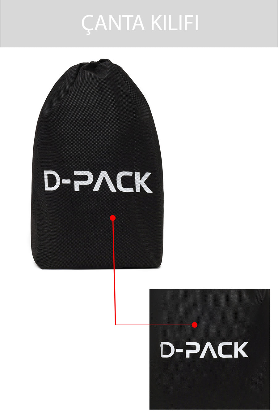D-Pack Erkek Siyah Kumaş El Çantası