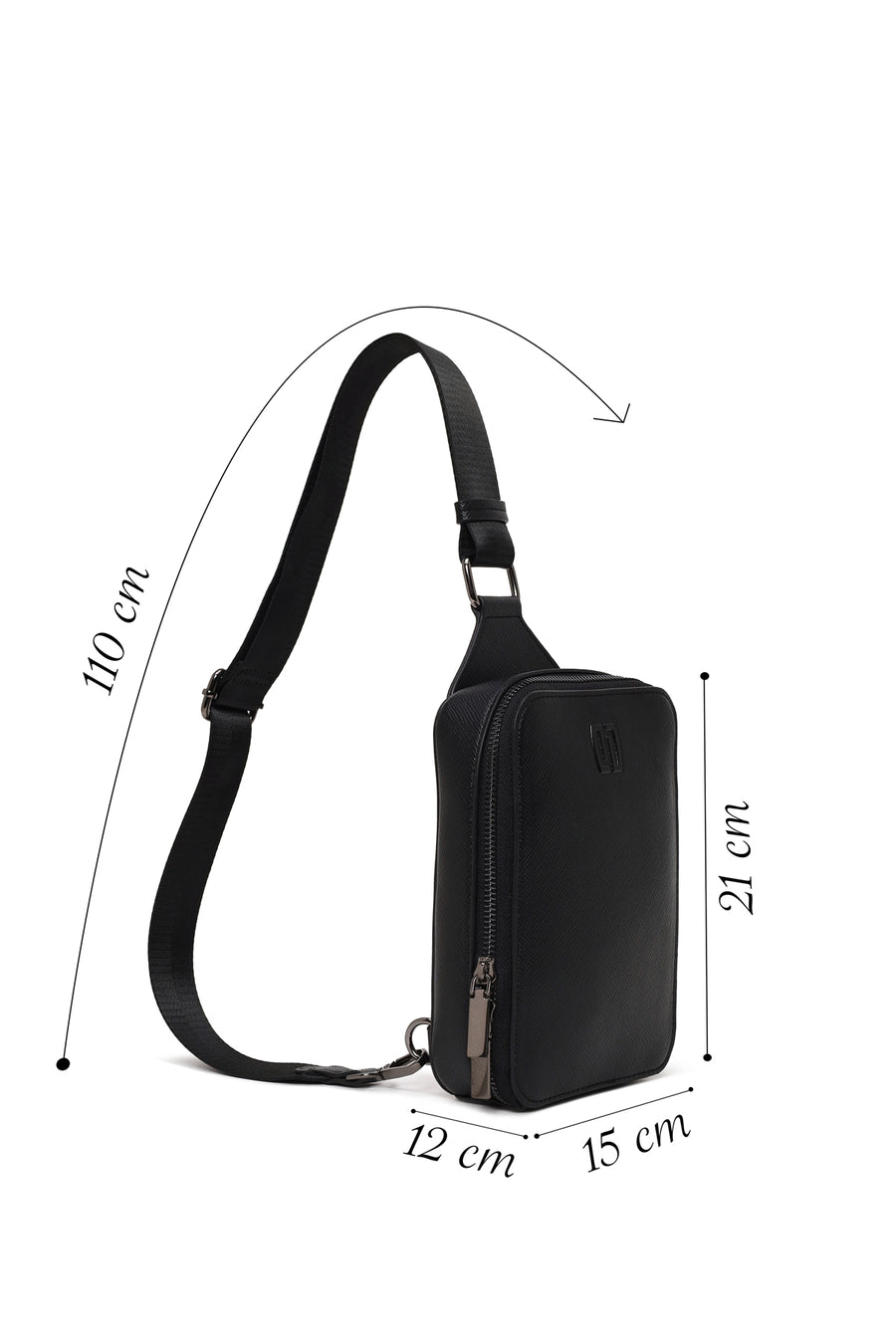 Male Black Mini Crossbody Bag