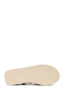 Woman Mink Back-Buckle Wedge-Heel Suede Leather Sandals | Derimod
