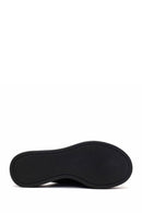 Women's Black Thick Soled Leather Slippers | Derimod