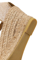 Kadın Turuncu Bilekten Bantlı Dolgu Topuklu Süet Deri Espadril Sandalet | Derimod