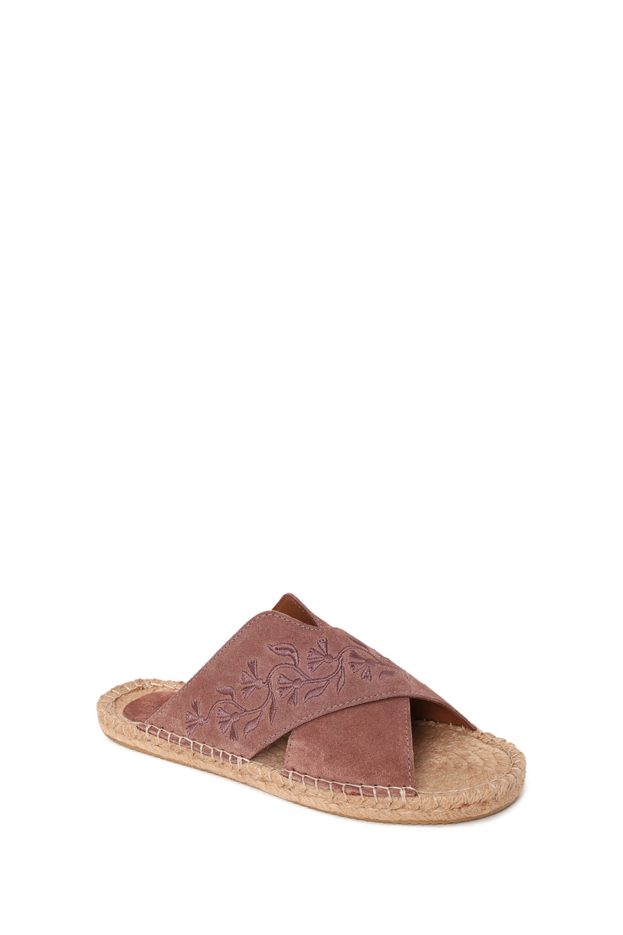 Woman Dark Powder Patterned Suede Espadrilles Slipper