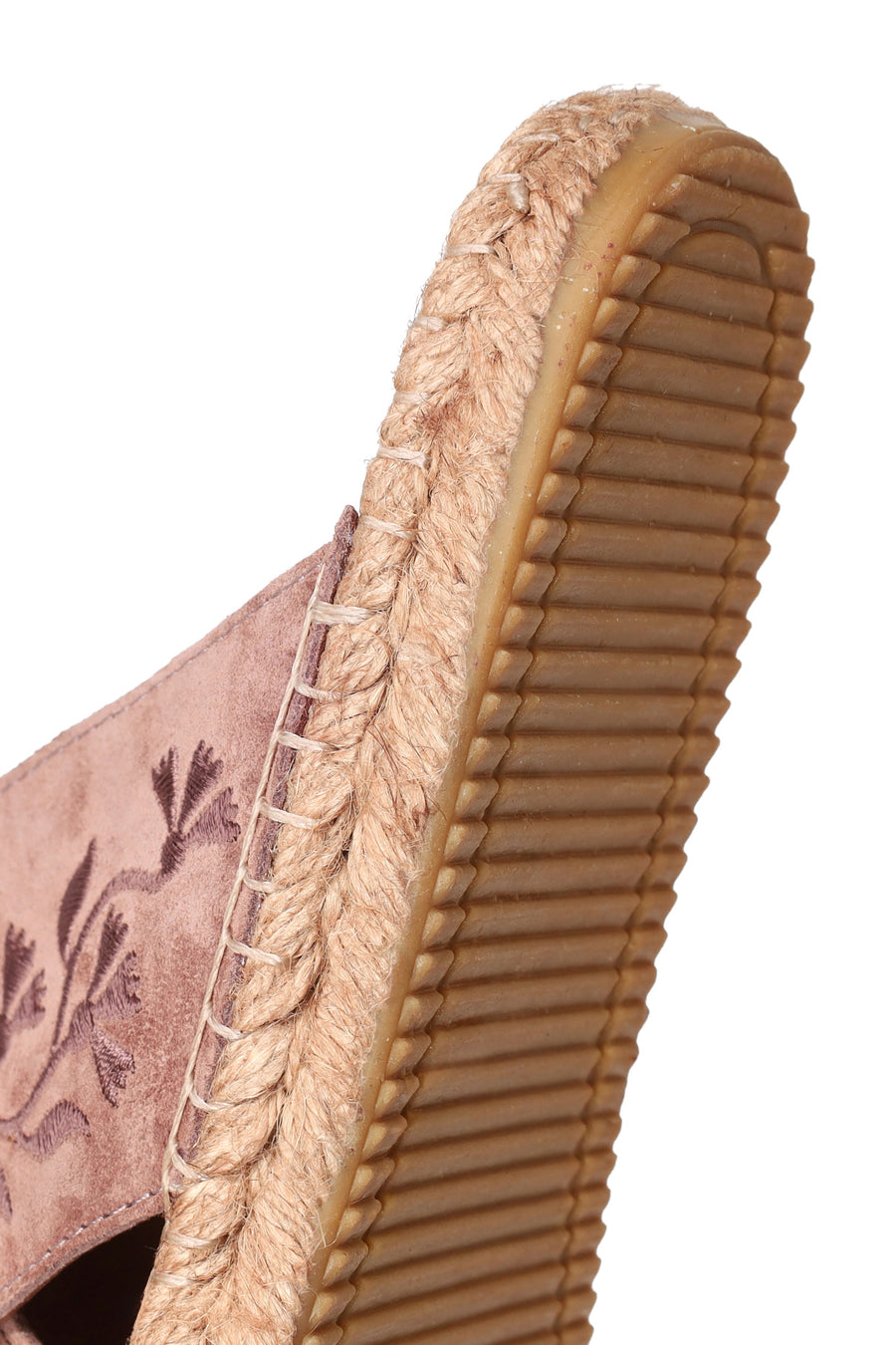 Woman Dark Powder Patterned Suede Espadrilles Slipper