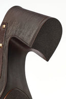 Kadın Kahverengi Kalın Topuklu Süet Deri Terlik | Derimod