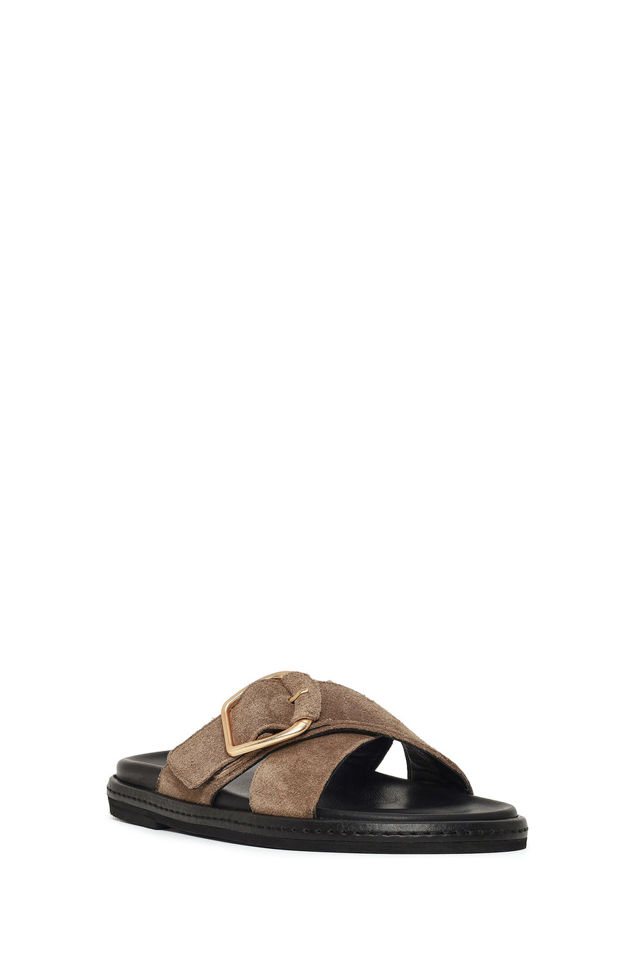 Woman Beige Suede Leather Slippers
